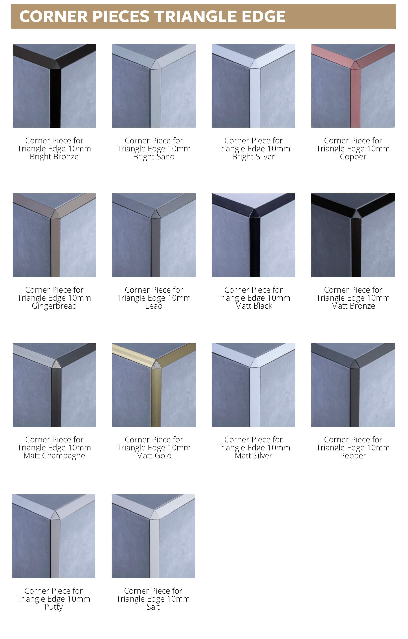 corner pieces triangle edge