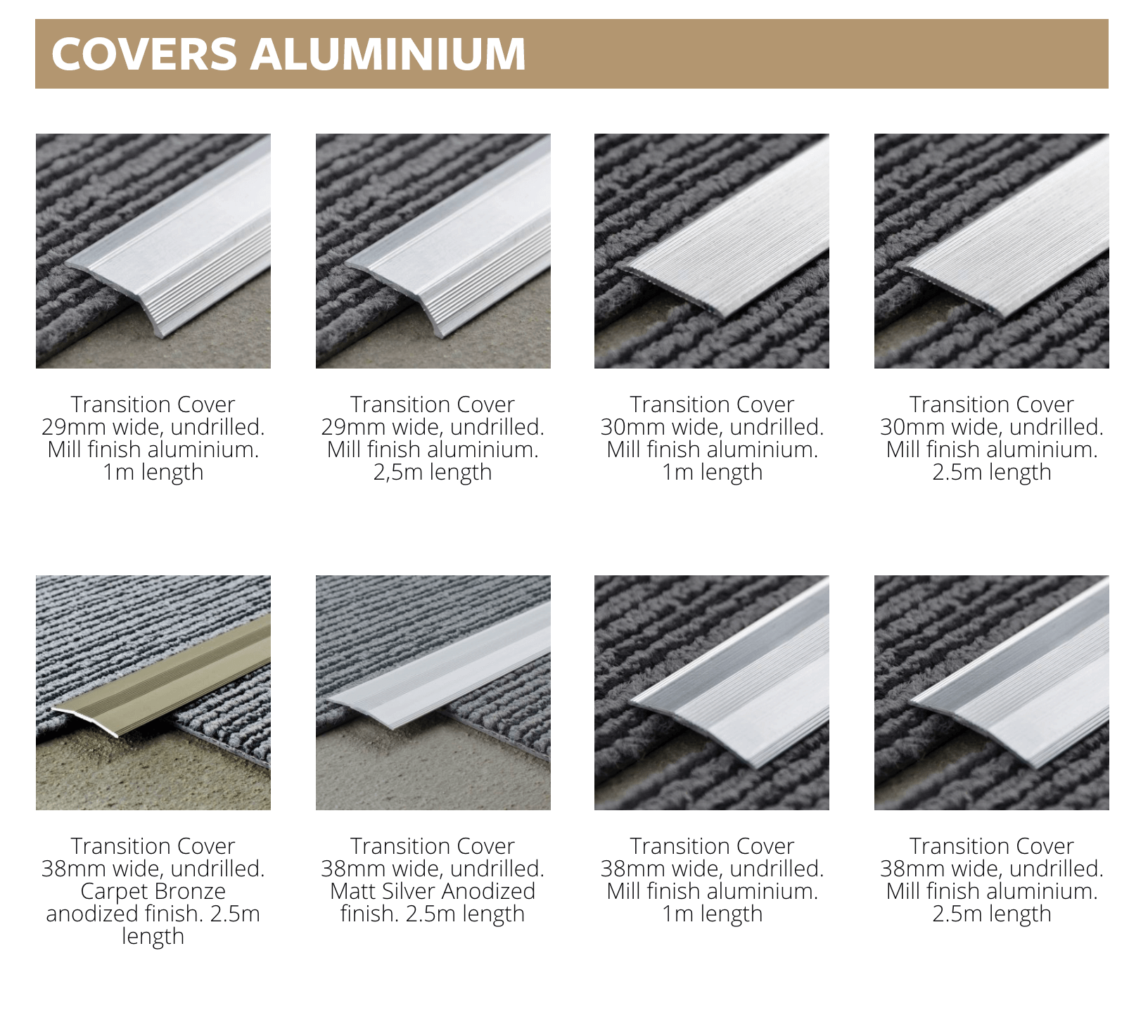 covers aluminium